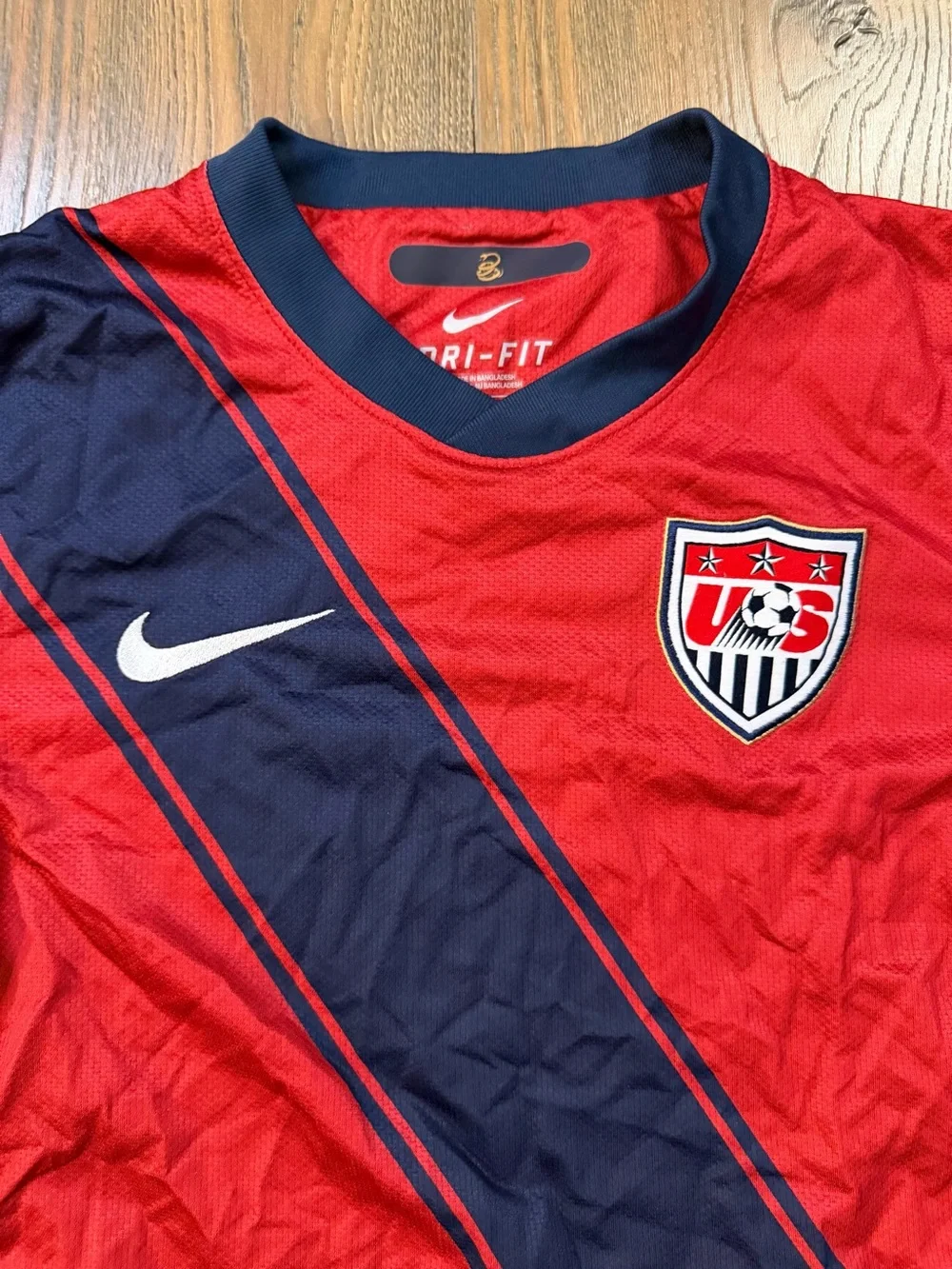 Vintage Nike Authentic US Soccer Red & Navy Dri-FIT Jersey- World Cup 2010